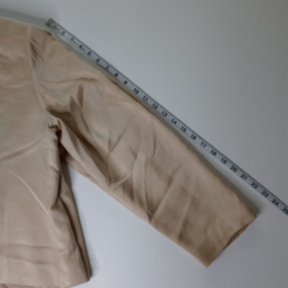 Talbot's Women's Pure Silk Beige Blazer Petite 14 - Picture 7 of 8